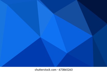 DARK BLUE vector modern geometrical abstract background. Texture, new background. Geometric background in Origami style with gradient. 