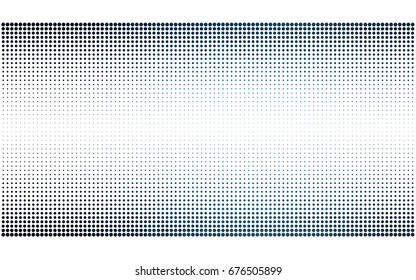 DARK BLUE vector modern geometrical circle abstract background. Dotted texture template. Geometric pattern in halftone style with gradient. 