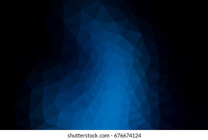 DARK BLUE vector modern geometrical abstract background. Texture, new background. Geometric background in Origami style with gradient. 
