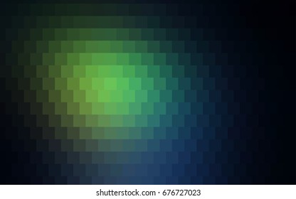Dark BLUE vector modern geometrical background. Abstract template. Geometric pattern in square style with gradient.