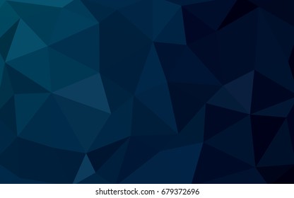 DARK BLUE vector modern geometrical abstract background. Texture, new background. Geometric background in Origami style with gradient. 