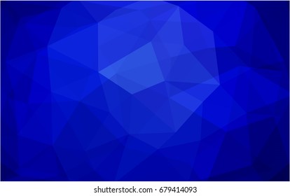 DARK BLUE vector modern geometrical abstract background. Texture, new background. Geometric background in Origami style with gradient. 