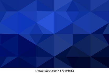 DARK BLUE vector modern geometrical abstract background. Texture, new background. Geometric background in Origami style with gradient. 