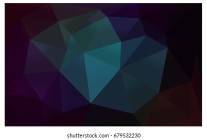 DARK BLUE vector modern geometrical abstract background. Texture, new background. Geometric background in Origami style with gradient. 