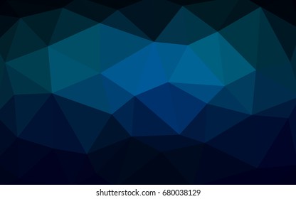 DARK BLUE vector modern geometrical abstract background. Texture, new background. Geometric background in Origami style with gradient. 