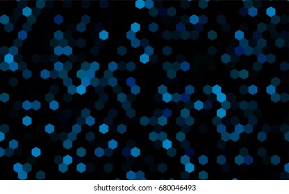 Dark BLUE vector modern geometrical abstract background. Texture, brand-new background. Geometric background in Origami style with gradient. 