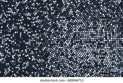 Dark BLUE vector modern geometrical circle abstract background. Dotted texture template. Geometric pattern in halftone style with gradient. 