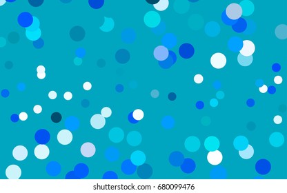 Dark BLUE vector modern geometrical circle abstract background. Dotted texture template. Geometric pattern in halftone style with gradient. 
