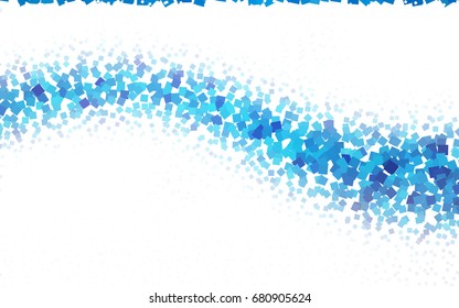 Dark BLUE vector modern geometrical background. Abstract template. Geometric pattern in square style with gradient.