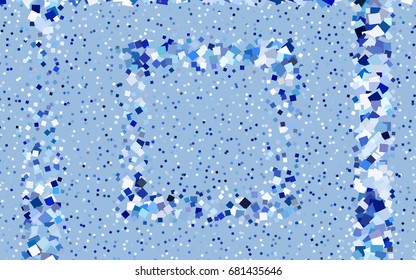 Dark BLUE vector modern geometrical background. Abstract template. Geometric pattern in square style with gradient.