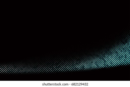 Dark BLUE vector modern geometrical circle abstract background. Dotted texture template. Geometric pattern in halftone style with gradient. 