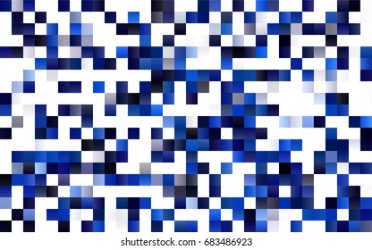 Dark BLUE vector modern geometrical background. Abstract template. Geometric pattern in square style with gradient.