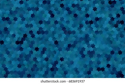 Dark BLUE vector modern geometrical abstract background. Texture, brand-new background. Geometric background in Origami style with gradient. 