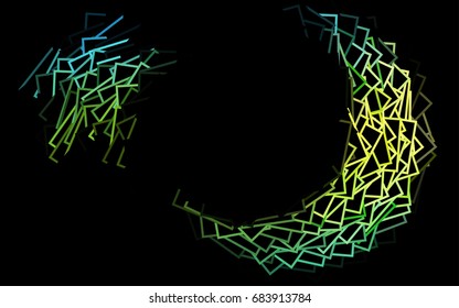 Dark BLUE vector modern geometrical background. Abstract template. Geometric pattern in square style with gradient.