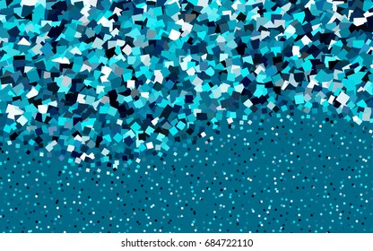 Dark BLUE vector modern geometrical background. Abstract template. Geometric pattern in square style with gradient.