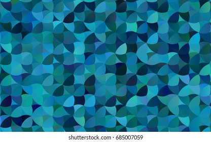 Dark BLUE vector modern geometrical circle abstract background. Dotted texture template. Geometric pattern in halftone style with gradient. 