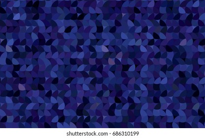 Dark BLUE vector modern geometrical circle abstract background. Dotted texture template. Geometric pattern in halftone style with gradient. 
