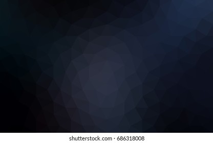 DARK BLUE vector modern geometrical abstract background. Texture, new background. Geometric background in Origami style with gradient. 