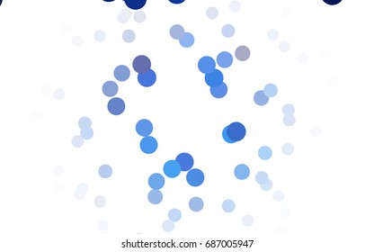 Dark BLUE vector modern geometrical circle abstract background. Dotted texture template. Geometric pattern in halftone style with gradient. 