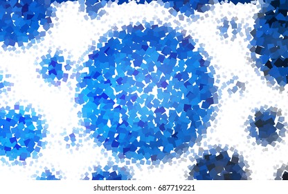 Dark BLUE vector modern geometrical background. Abstract template. Geometric pattern in square style with gradient.