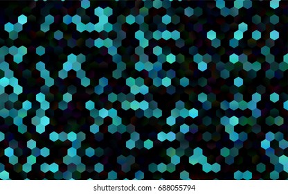 Dark BLUE vector modern geometrical abstract background. Texture, brand-new background. Geometric background in Origami style with gradient. 