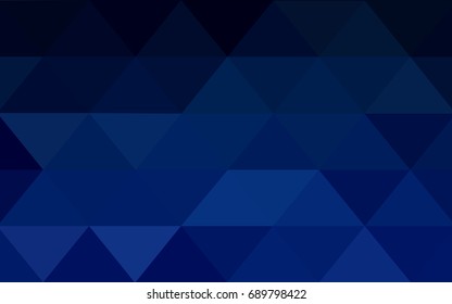 DARK BLUE vector modern geometrical abstract background. Texture, new background. Geometric background in Origami style with gradient. 