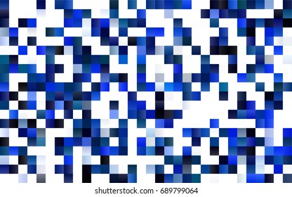 Dark BLUE vector modern geometrical background. Abstract template. Geometric pattern in square style with gradient.