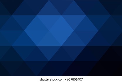 DARK BLUE vector modern geometrical abstract background. Texture, new background. Geometric background in Origami style with gradient. 