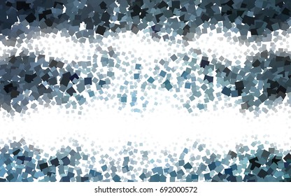 Dark BLUE vector modern geometrical background. Abstract template. Geometric pattern in square style with gradient.