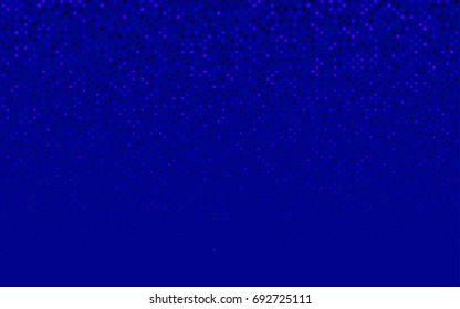 Dark BLUE vector modern geometrical circle abstract background. Dotted texture template. Geometric pattern in halftone style with gradient. 