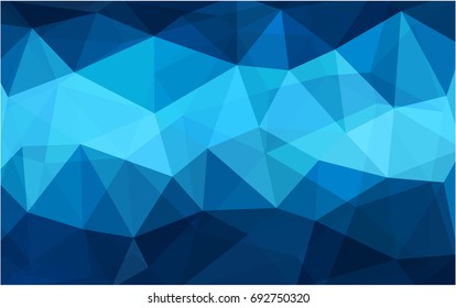 DARK BLUE vector modern geometrical abstract background. Texture, new background. Geometric background in Origami style with gradient. 