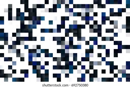 Dark BLUE vector modern geometrical background. Abstract template. Geometric pattern in square style with gradient.