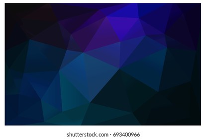 DARK BLUE vector modern geometrical abstract background. Texture, new background. Geometric background in Origami style with gradient. 