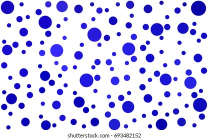 DARK BLUE vector modern geometrical circle abstract background. Dotted texture template. Geometric pattern in halftone style with gradient. 