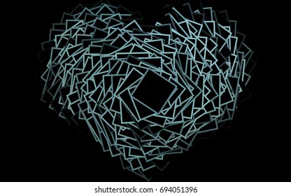 Dark BLUE vector modern geometrical background. Abstract template. Geometric pattern in square style with gradient.