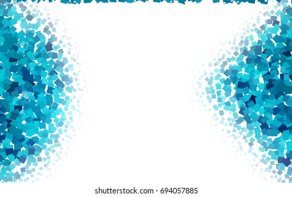 Dark BLUE vector modern geometrical background. Abstract template. Geometric pattern in square style with gradient.