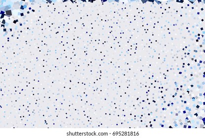 Dark BLUE vector modern geometrical background. Abstract template. Geometric pattern in square style with gradient.