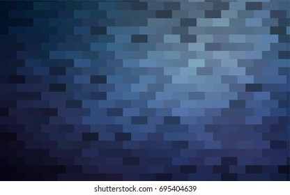 Dark BLUE vector modern geometrical background. Abstract template. Geometric pattern in square style with gradient.