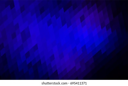 Dark BLUE vector modern geometrical background. Abstract template. Geometric pattern in square style with gradient.