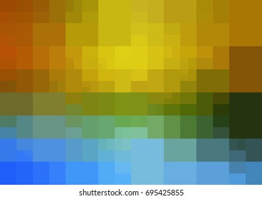 DARK BLUE vector modern geometrical abstract background. Texture template. Geometric pattern in Origami style with gradient. 