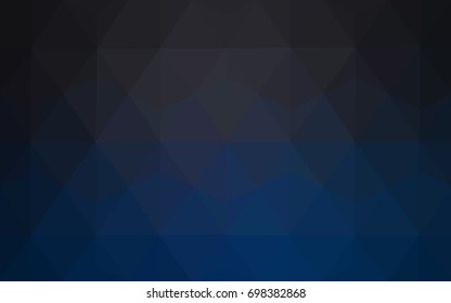 DARK BLUE vector modern geometrical abstract background. Texture, new background. Geometric background in Origami style with gradient. 