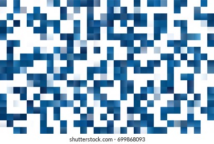 Dark BLUE vector modern geometrical background. Abstract template. Geometric pattern in square style with gradient.