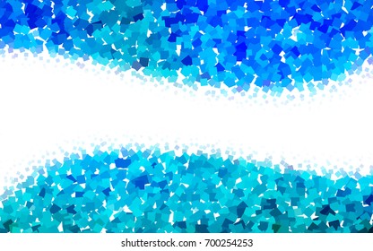 Dark BLUE vector modern geometrical background. Abstract template. Geometric pattern in square style with gradient.