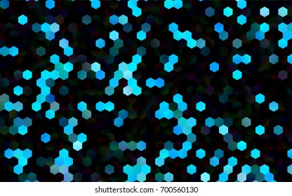 Dark BLUE vector modern geometrical abstract background. Texture, brand-new background. Geometric background in Origami style with gradient. 