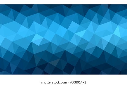 DARK BLUE vector modern geometrical abstract background. Texture, new background. Geometric background in Origami style with gradient. 