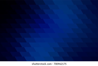 Dark BLUE vector modern geometrical background. Abstract template. Geometric pattern in square style with gradient.