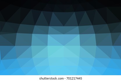 DARK BLUE vector modern geometrical abstract background. Texture, new background. Geometric background in Origami style with gradient. 