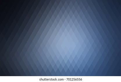Dark BLUE vector modern geometrical background. Abstract template. Geometric pattern in square style with gradient.