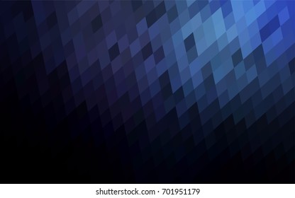 Dark BLUE vector modern geometrical background. Abstract template. Geometric pattern in square style with gradient.