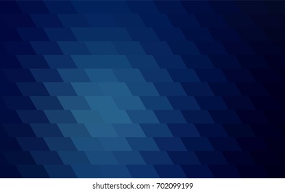 Dark BLUE vector modern geometrical background. Abstract template. Geometric pattern in square style with gradient.